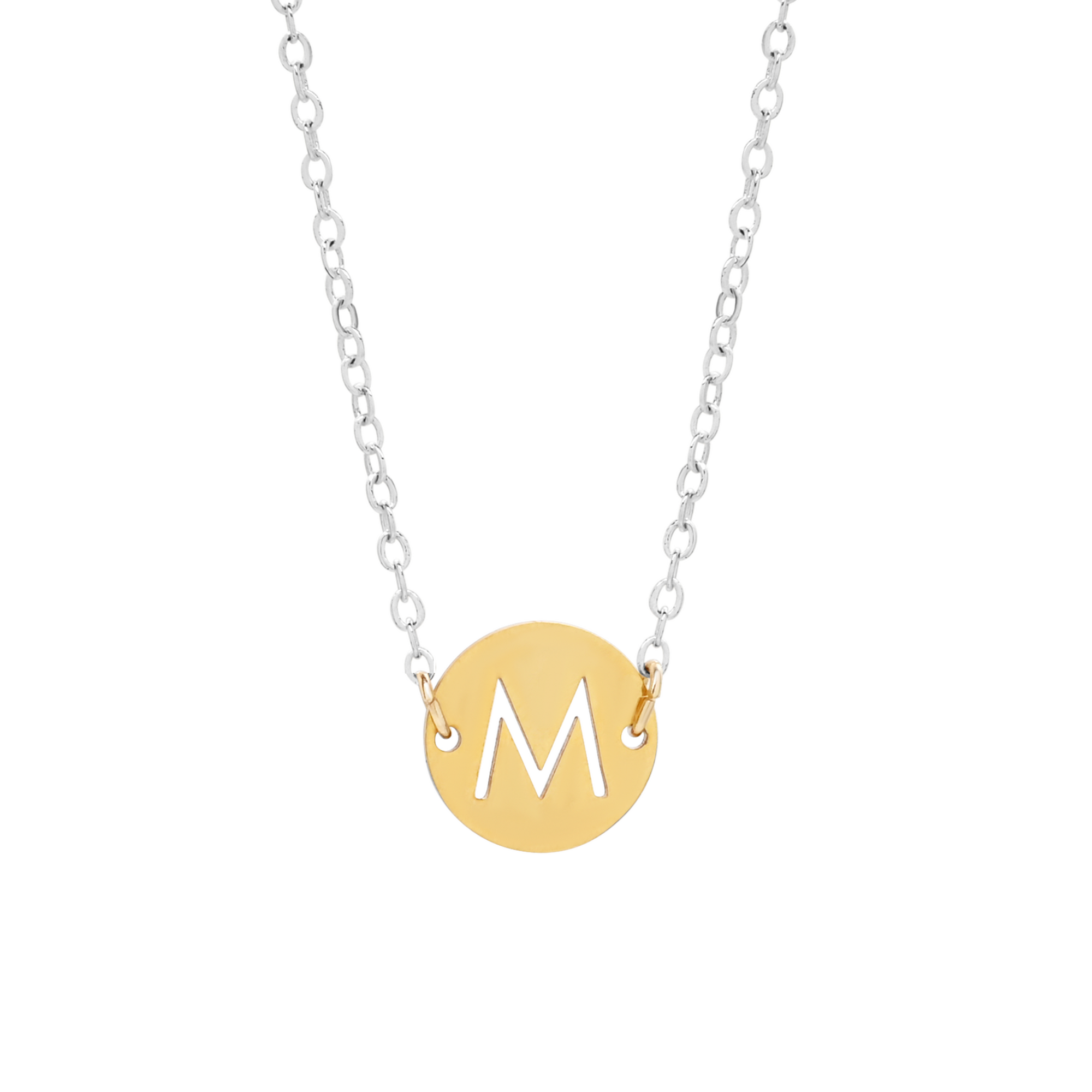 Roberto Coin Diamond Letter M Necklace 001634AWCH_M